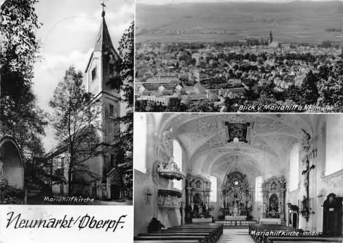 B235 Deutschland 1968 Neumarkt Oberpf Mariahilfkirche Kirche RPPC Postkarte