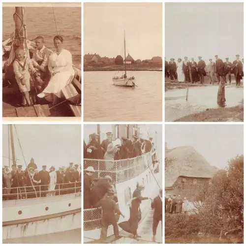 L105 Sozialgeschichte Bootsfahrt Albert Ballin Schiff 6 Postkarten