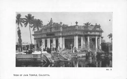 L379 Indien Ansicht des Jain Tempels Kalkutta Vintage Postkarte