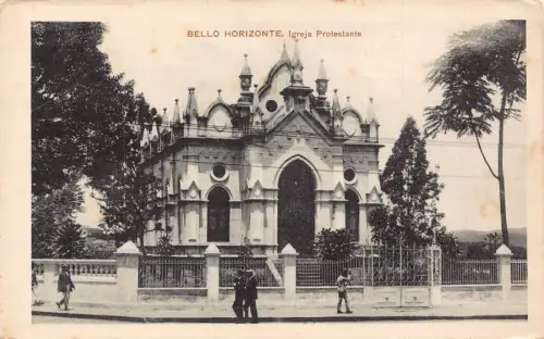 L248 Brasilien BELLO HORIZONTE, Igreja Protestante Vintage Postkarte