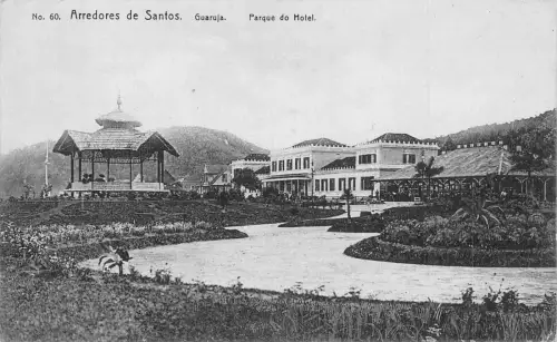 L248 Brasilien 1917 Arredores de Santos. Guaruja. Parque do Hotel. alte Postkarte