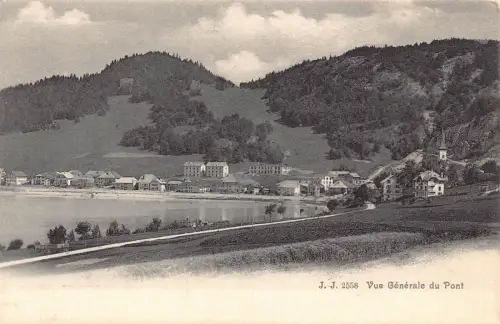 Schweiz Vue Generale du Pont Vintage Postkarte