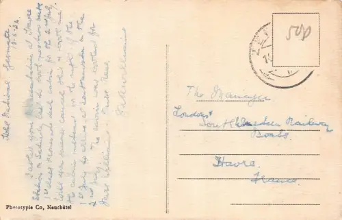 Schweiz Riffelalp et Weisshorn Berg Vintage Postkarte