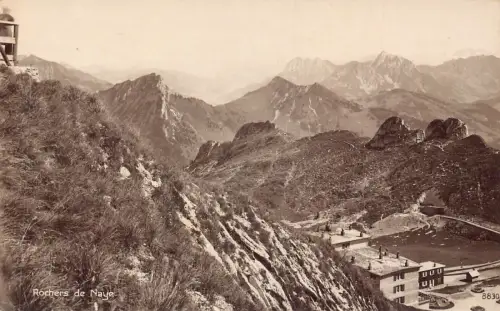 Schweiz Rochers de Naye Vintage Postkarte
