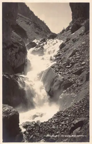 Schweiz Kandersteg Kanderfaelle Wasserfall Vintage Postkarte