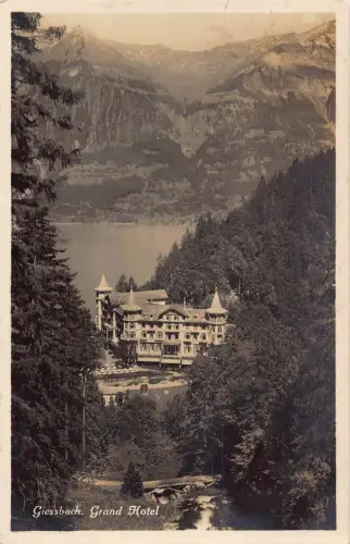 Schweiz 1931 Giessbach Grand Hotel Vintage Postkarte