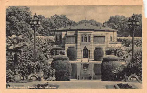 L322 Deutschland Bad Cannstatt Partie in der Wilhelma Vintage Postkarte