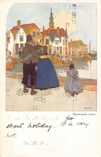 L006 Niederlande Middelburg 1911 Tracht Ethno Vintage Postkarte