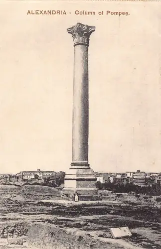 Ägypten Alexandria Pompeus Säule Vintage Postkarte