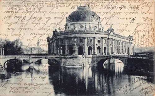 A692 Deutschland 1907 Gruss aus Berlin Kaiser Friedrich Museum Postkarte