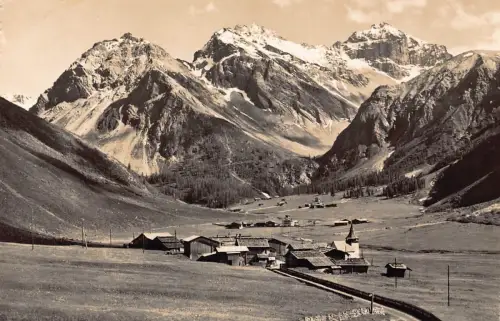A760 Schweiz Sertig Doerfli bei Davos Mittagshorn Plattenhorn Postkarte