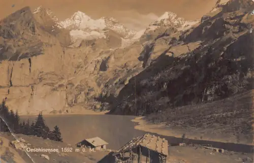 A810 Schweiz 1925 Oeschinensee RPPC Postkarte