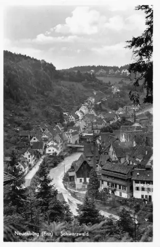Deutschland Neuenbuerg Enz i Schwarzwald Gesamtansicht RPPC Vintage Postkarte