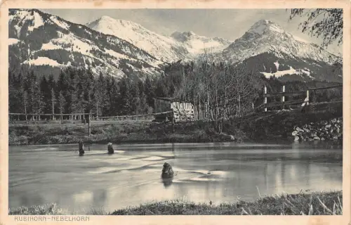Deutschland Rubihorn-Nebelhorn Seegebirge Vintage Postkarte