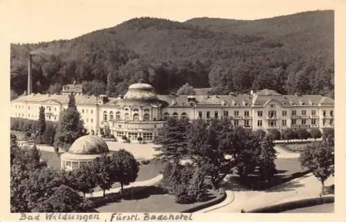 Deutschland Bad Wildungen Fürstl Badehotel RPPC Vintage Postkarte