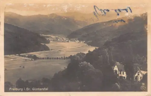 L022 Deutschland 1922 Freiburg Günterstal Ansicht Wald Vintage Postkarte