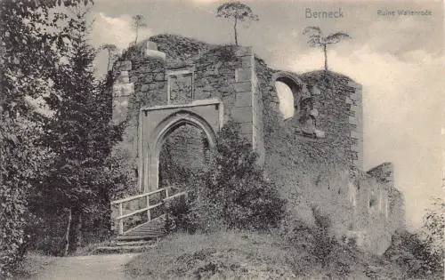 L208 Deutschland Ruine Berneck Wallenrode Vintage Postkarte