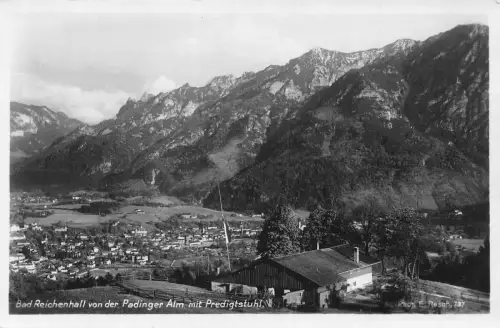 L156 Germany Bad Reichenhall von der Padinger Alm mit Predigtstuhl. Postkarte