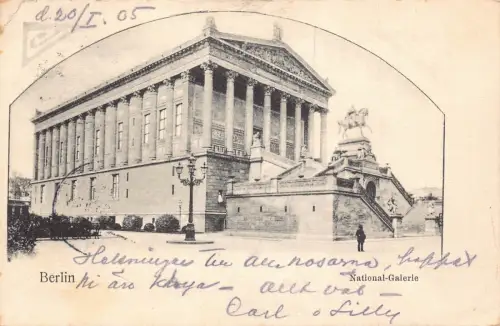 Deutschland 1905 Berlin Nationalgalerie Galerie Vintage Postkarte