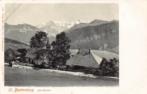Schweiz St Beatenberg Kirche Kirche Vintage Postkarte