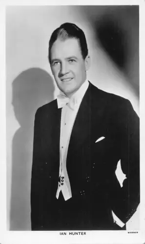 B422 britischer Schauspieler und Sänger Ian Hunter RPPC Vintage Postkarte