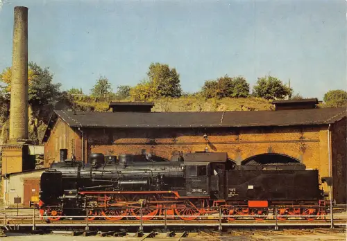 Deutschland Dampflok Zug in Rebersreuth 1983 Vintage Postkarte