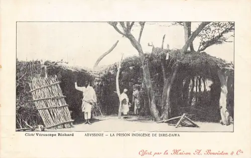B634 Äthiopien Abyssinie Gefängnis Indigene de Dire-Dawa Vintage Postkarte