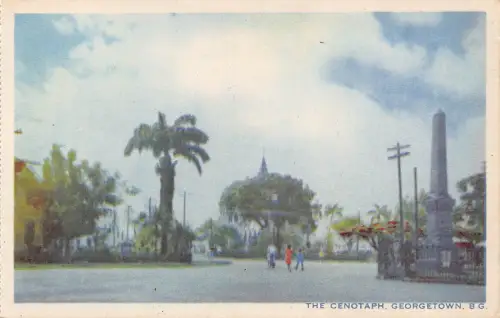 B623 Britisch-Guayana Guyana Kenotaph Vintage Postkarte