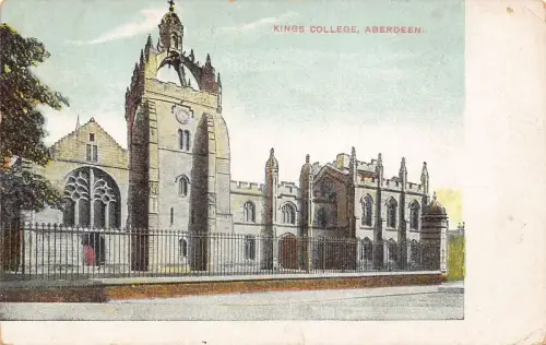 B065 Schottland Kings College Aberdeen Vintage Postkarte