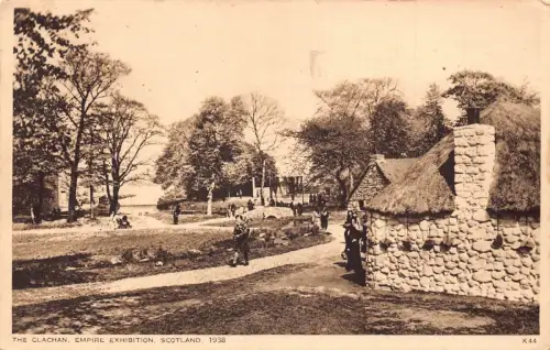 B056 Schottland 1938 Clachan Empire Ausstellung Glasgow Vintage Postkarte