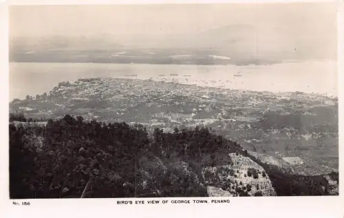 A831 Malaysia Vogelperspektive von George Town Penang Vintage Postkarte