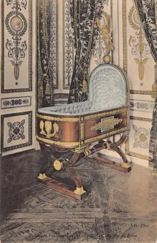 C095 Frankreich Palais de Fontainebleau Berceau du Roi de Rome Vintage Postkarte