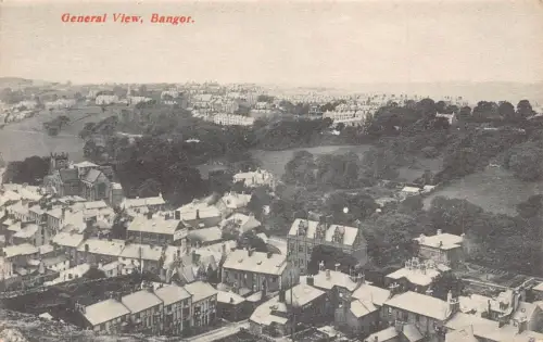 L245 Wales Bangor Panoramablick Vintage Postkarte