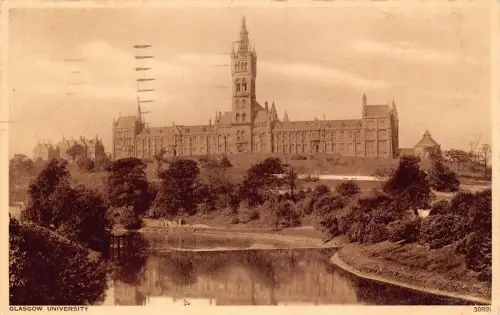 L245 Schottland 1954 Glasgow University Vintage Postkarte