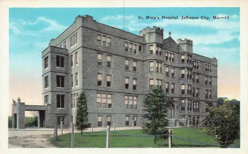 A987 US St Mary's Hospital Jefferson City Missouri Vintage Postkarte