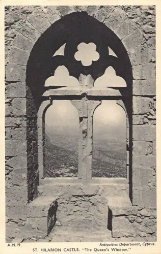 Zypern Saint Hilarion Castle The Queen's Window Vintage Postkarte