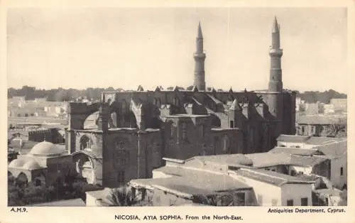 Zypern Nikosia Ayia Sophia Aus dem Nordosten Vintage Postkarte