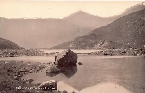 B116 Wales Snowdon aus Llyn Llyndau alte Postkarte