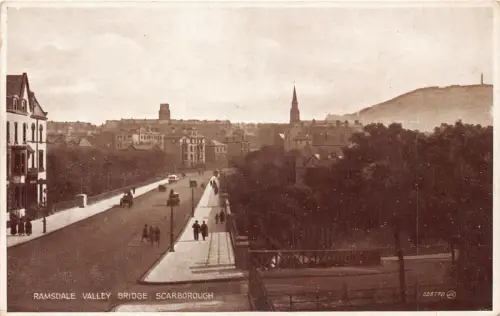 B127 England Ramsdale Valley Bridge Scarborough Vintage Postkarte