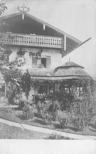 Traditioneller Österreichischer Haus- und Gartenpavillon Architektur Villa Postkarte