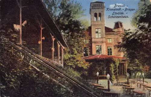 L035 Rumänien 1916 Brasov Kronstadt Brasso Restaurant WWI Vintage Postkarte