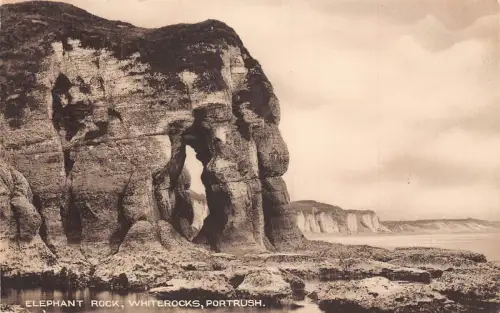 Irland Elefantenfelsen Whiterocks Portrush Vintage Postkarte