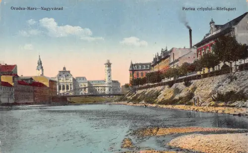 B260 Rumänien Oradea Mare Nagyvarad Partea Crisului Korospart Industrie Postkarte