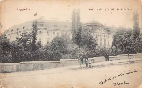 B299 Rumänien Oradea Nagyvarad 1912 Puspoki rezidenczia Palatul Baroc Postkarte