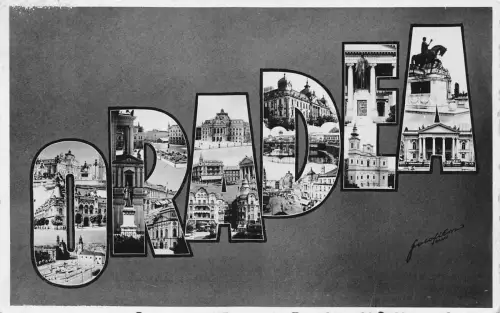 B300 Rumänien Oradea Nagyvarad 1939 Großbriefe Mehrfachansicht RPPC Postkarte