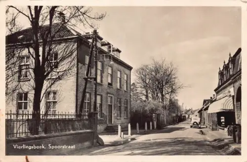 A133 Niederlande 1958 Vierlingsbeek Spoorstraat Ladenwagen Straße Oldtimer Postkarte