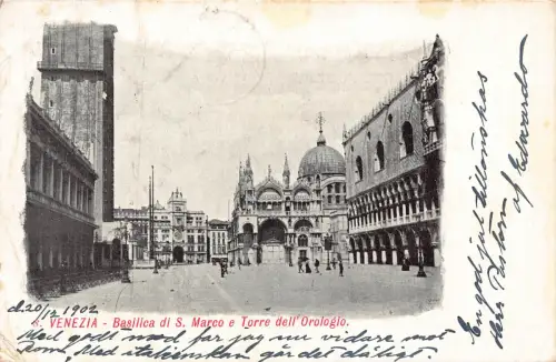 Italien Venedig Venezia 1902 Basilika si S Marco Vintage Postkarte