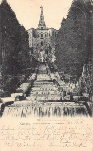 A627 Deutschland 1901 Kassel Wilhelmshöhe Kaskaden Wasserfall Postkarte