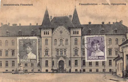 L465 Rumänien Lugoj Administratia Financiara beschnittene Postkarte