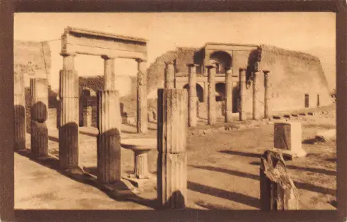 Italien Pompeji Dreiecksforum Vintage Postkarte